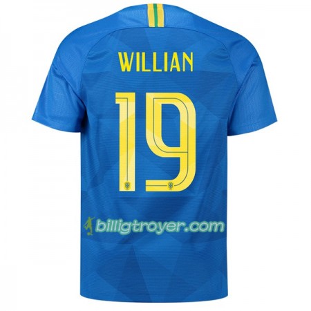 Billige Fotballdrakter Brasil Willian 19 VM 2018 Bortedraktsett